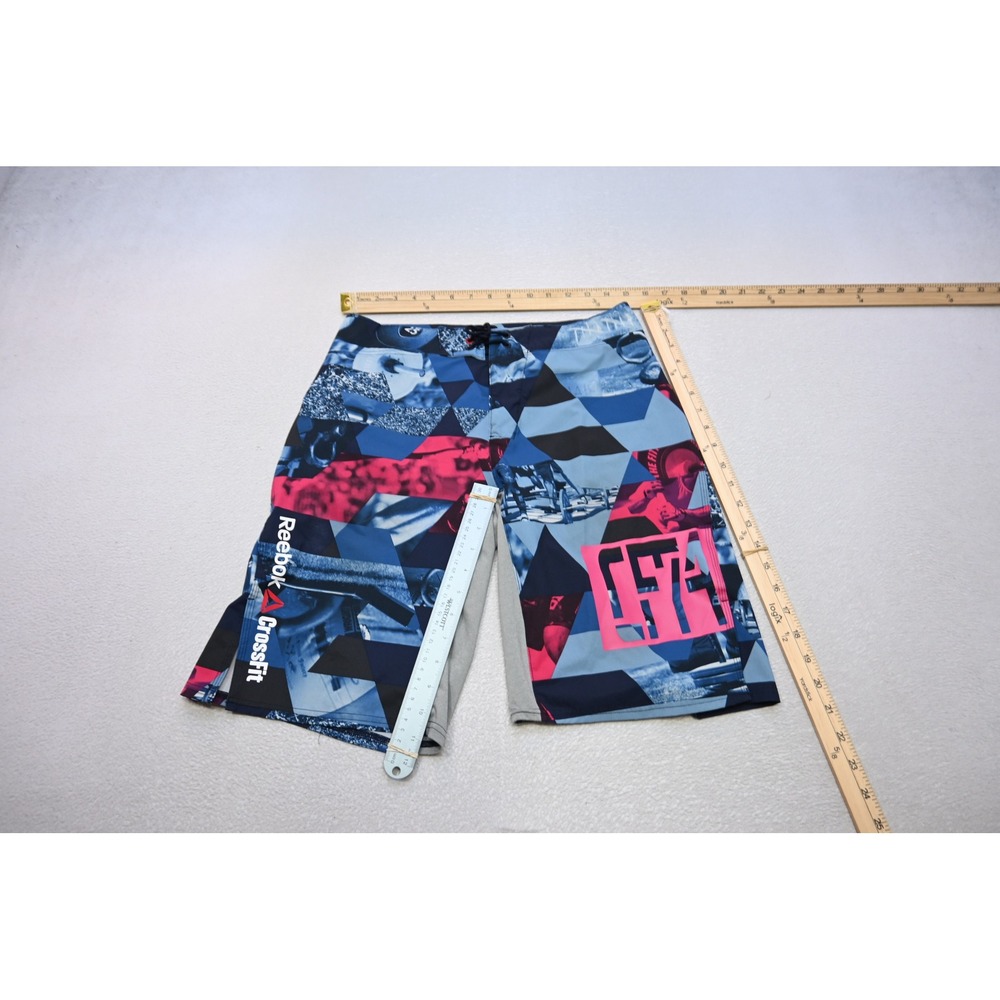 Reebok CrossFit Training‎ Shorts Mens Small Multicolor Geometric Print Excellent